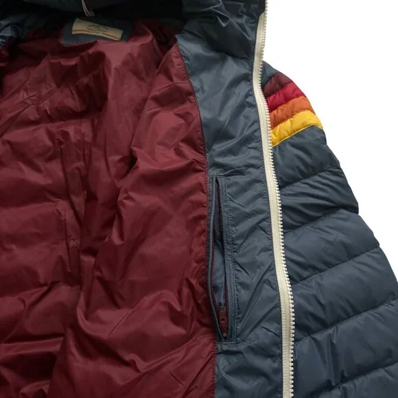 Marine Layer Banks Puffer Hoodie  sea Jacket Navy blue sz XL full zip pockets - Picture 9 of 12